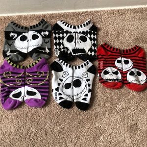 5 Pairs Nightmare Before Christmas Socks